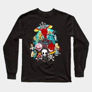 Old School Skate Board Friends Long Sleeve T-Shirt